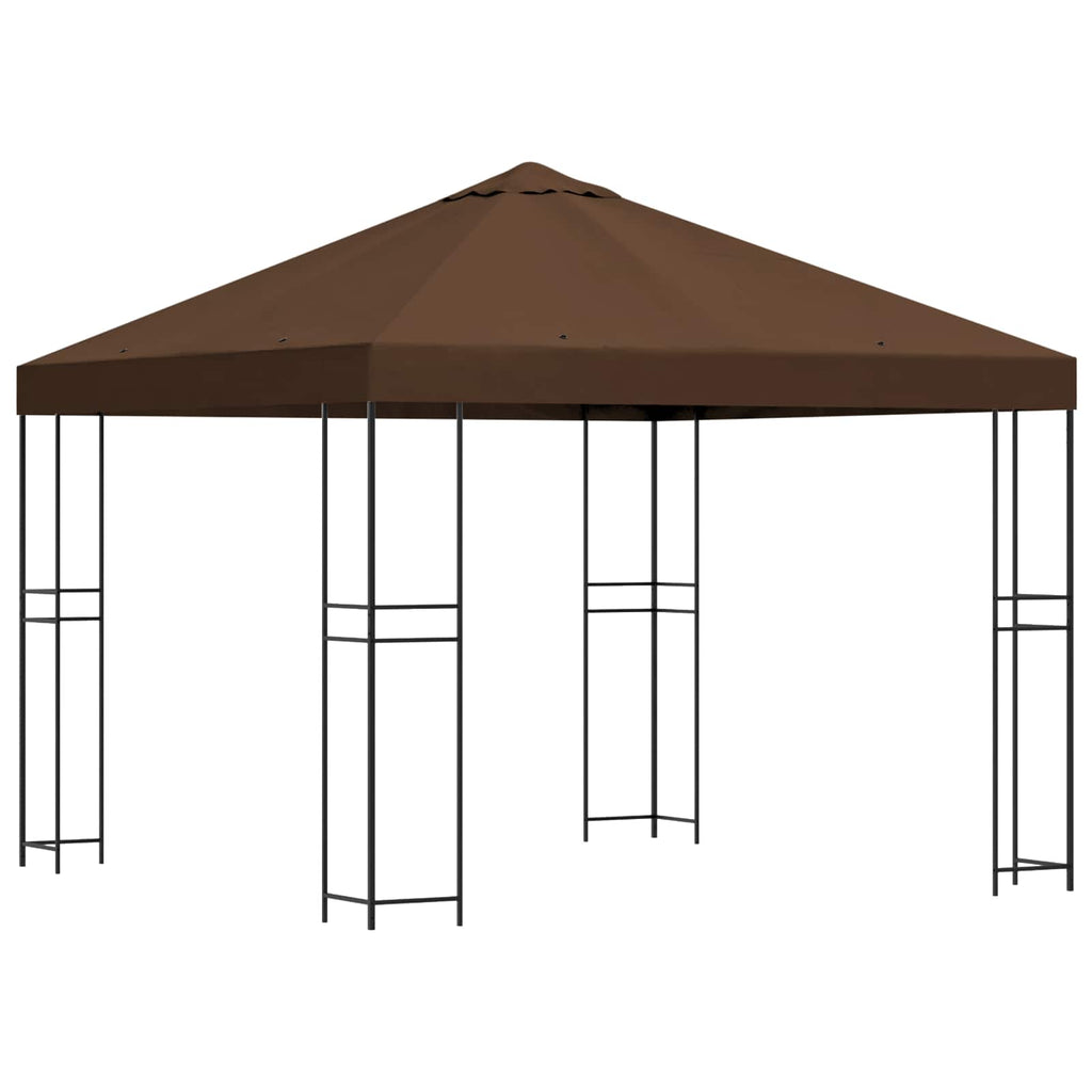 vidaXL Altana 3 x 3 m brązowy Poliester i Stal 190 gsm