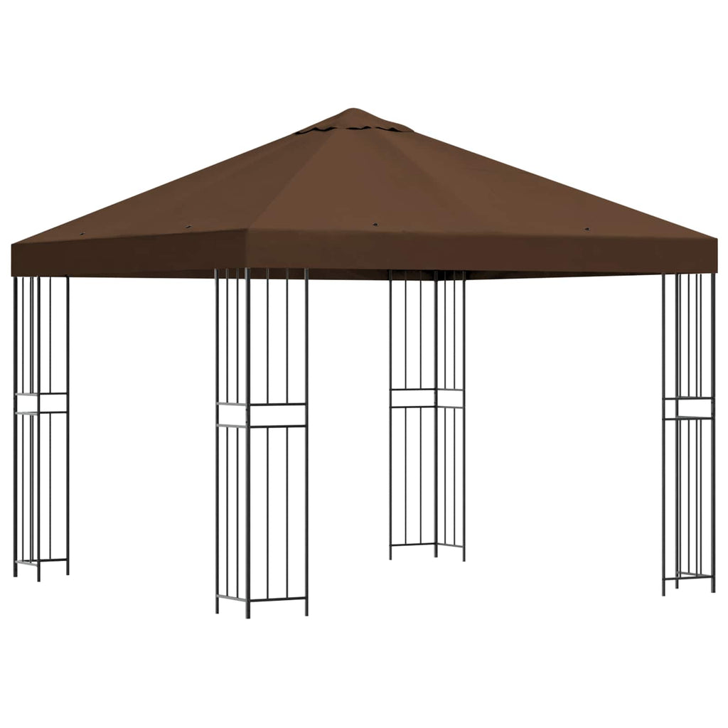 vidaXL Altana 3 x 3 m brązowy Poliester i Stal 190 gsm