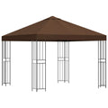 vidaXL Altana 3 x 3 m brązowy Poliester i Stal 190 gsm
