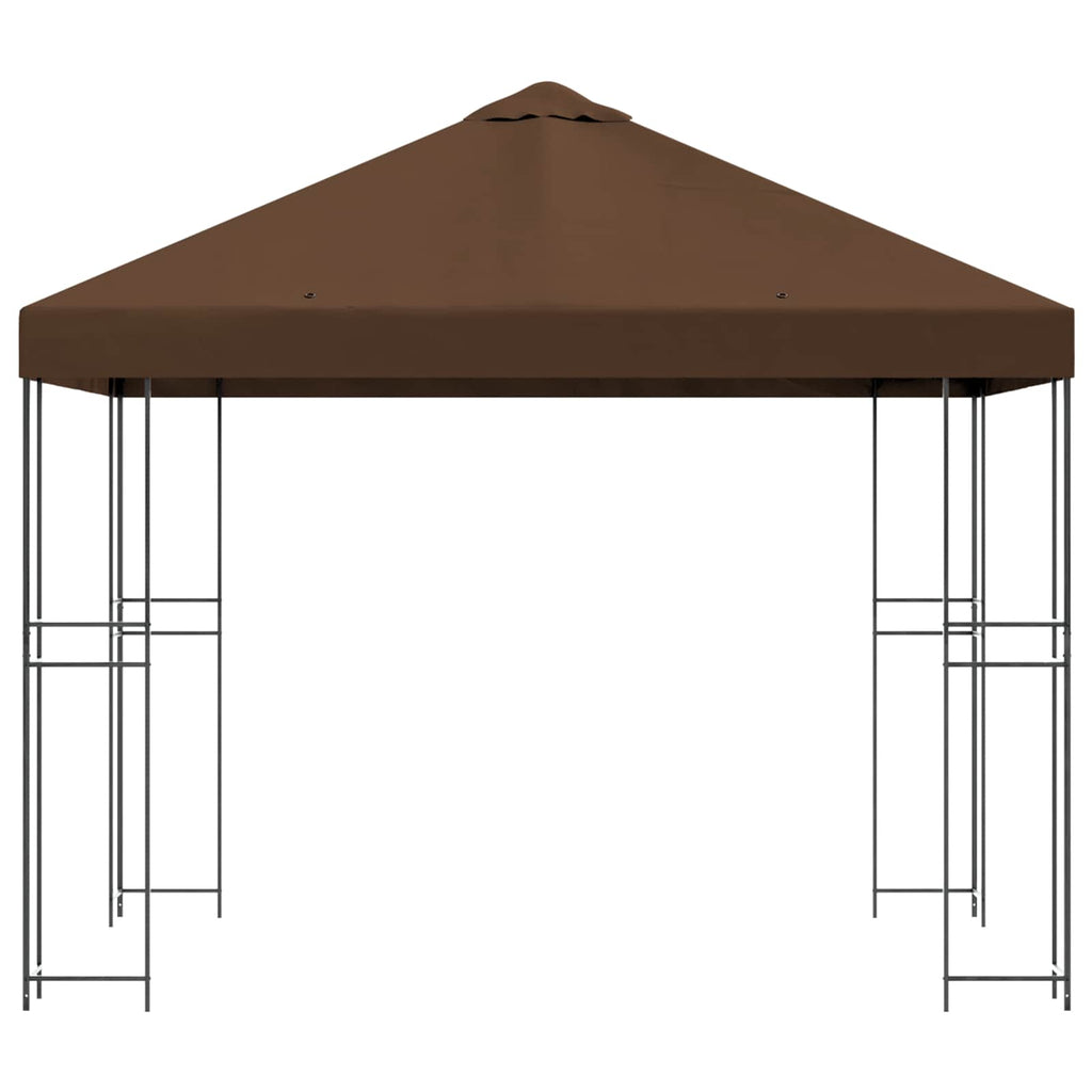 vidaXL Altana 3 x 3 m brązowy Poliester i Stal 190 gsm