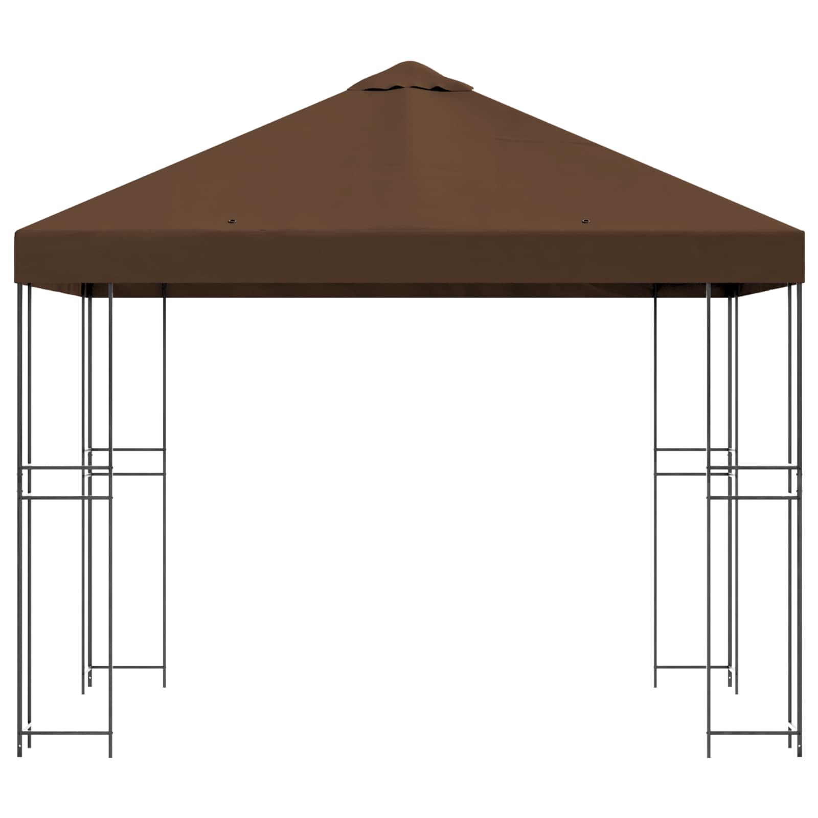 vidaXL Altana 3 x 3 m brązowy Poliester i Stal 190 gsm