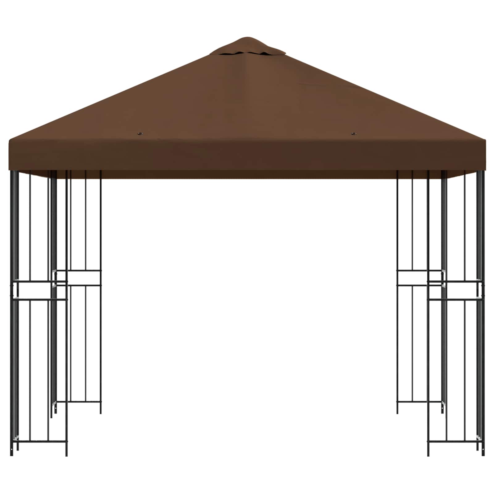 vidaXL Altana 3 x 3 m brązowy Poliester i Stal 190 gsm