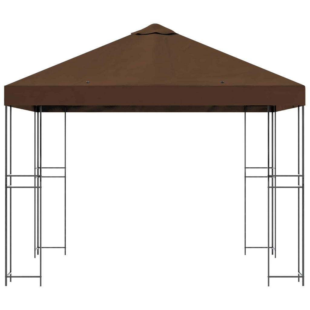 vidaXL Altana 3 x 3 m brązowy Poliester i Stal 190 gsm