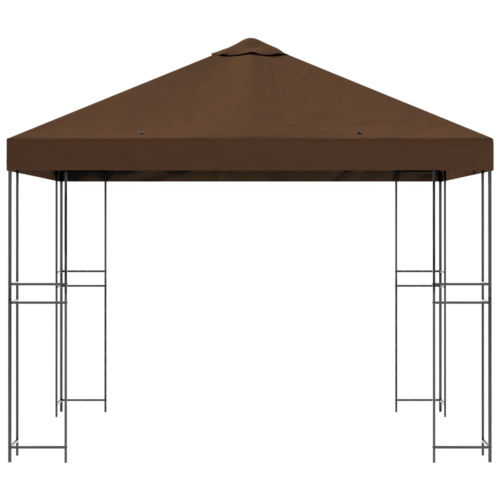 vidaXL Altana 3 x 3 m brązowy Poliester i Stal 190 gsm
