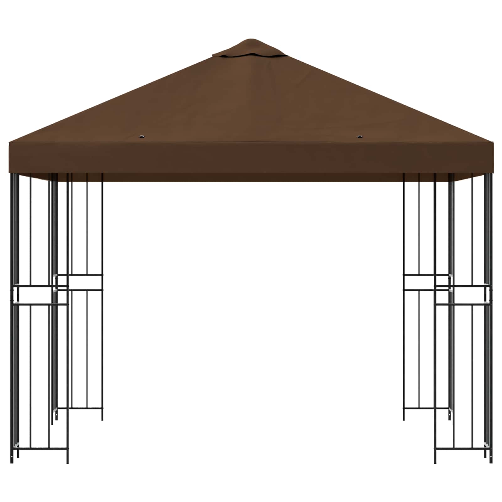 vidaXL Altana 3 x 3 m brązowy Poliester i Stal 190 gsm