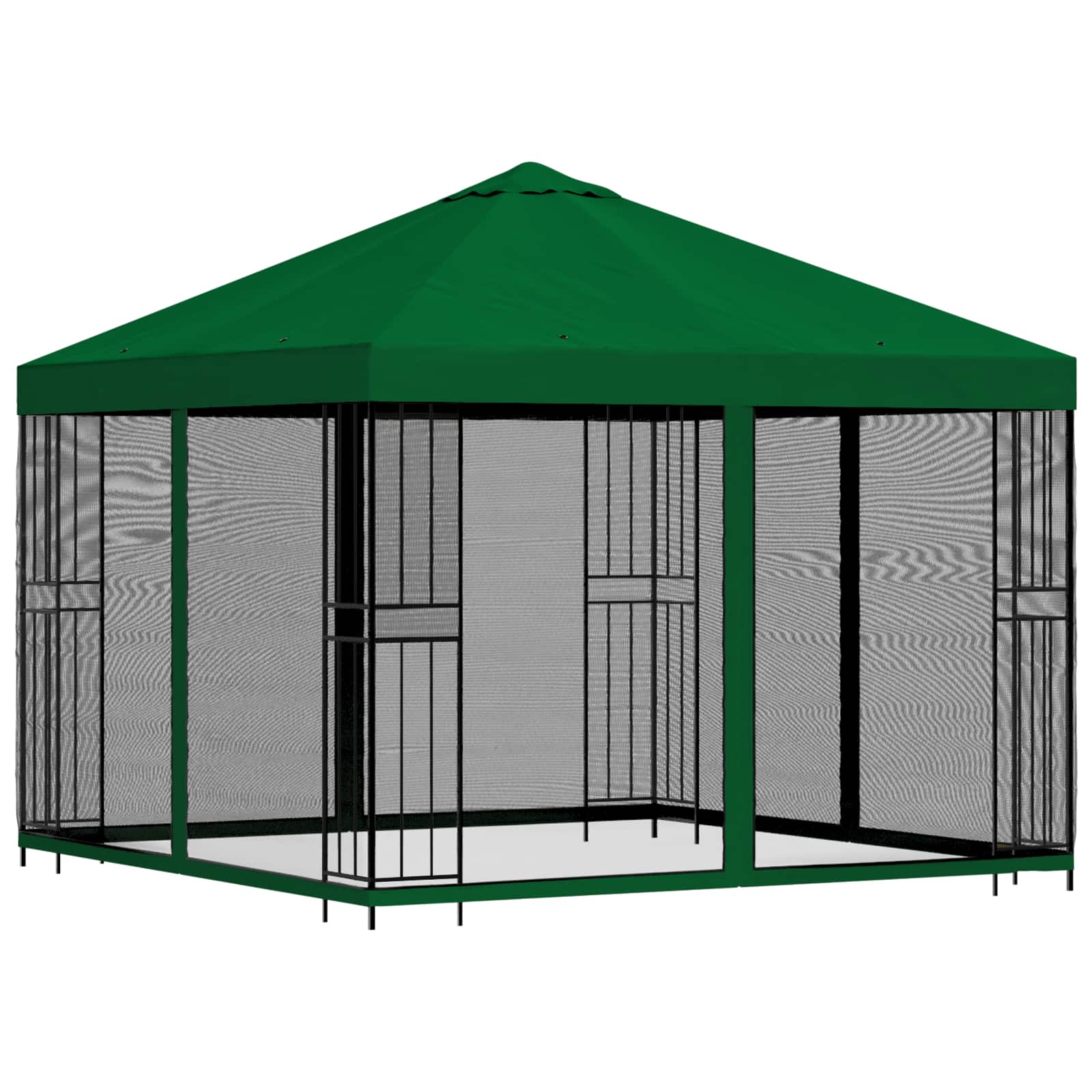 vidaXL Altana ogrodowa ze ścianami bocznymi 3 x 3 m zielony