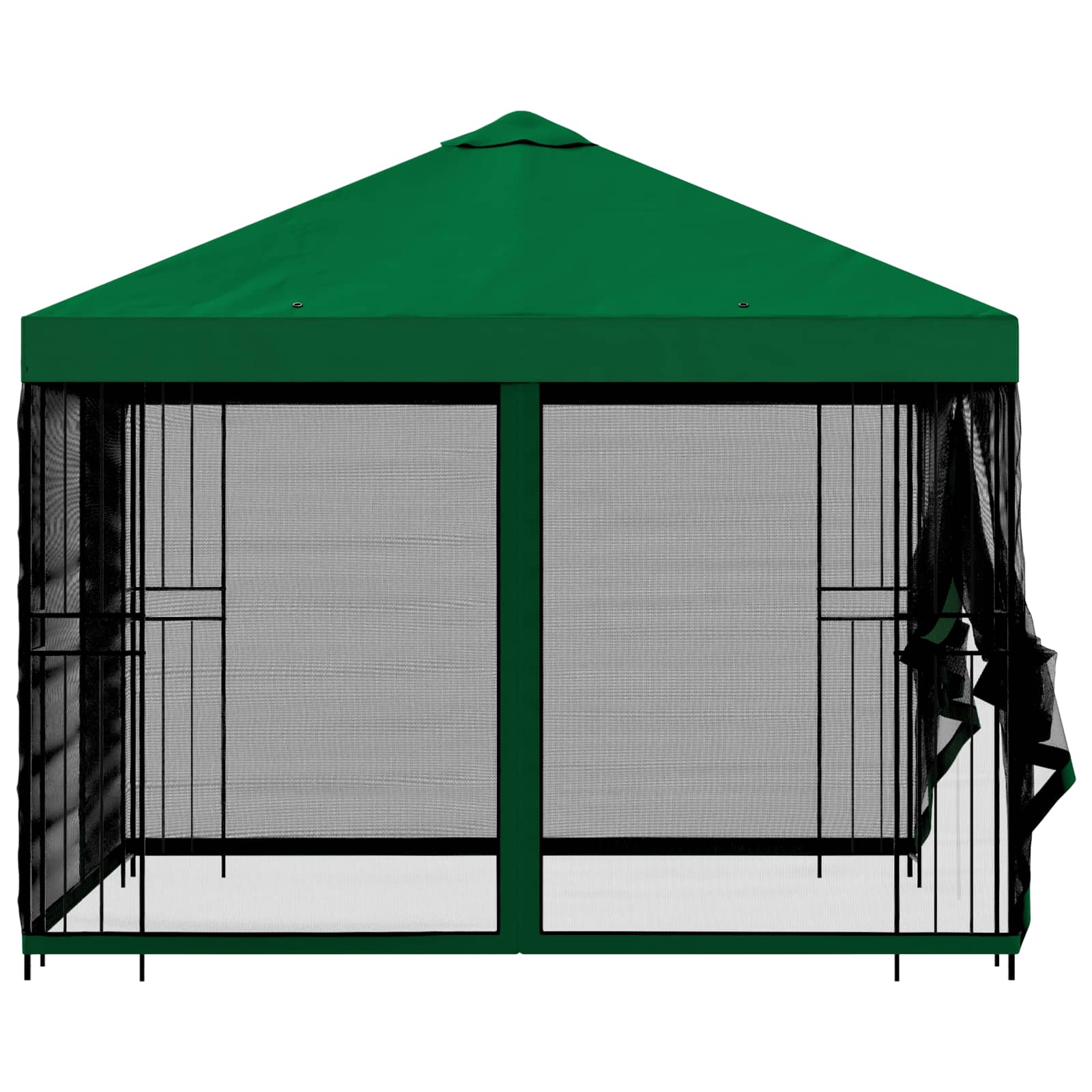 vidaXL Altana ogrodowa ze ścianami bocznymi 3 x 3 m zielony