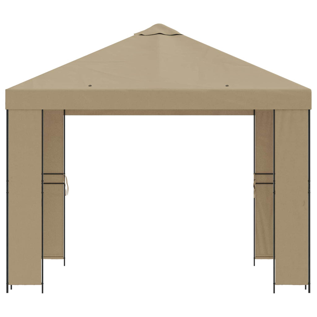 vidaXL Altana 3 x 3 m Beżowy Poliester i Stal 190 gsm