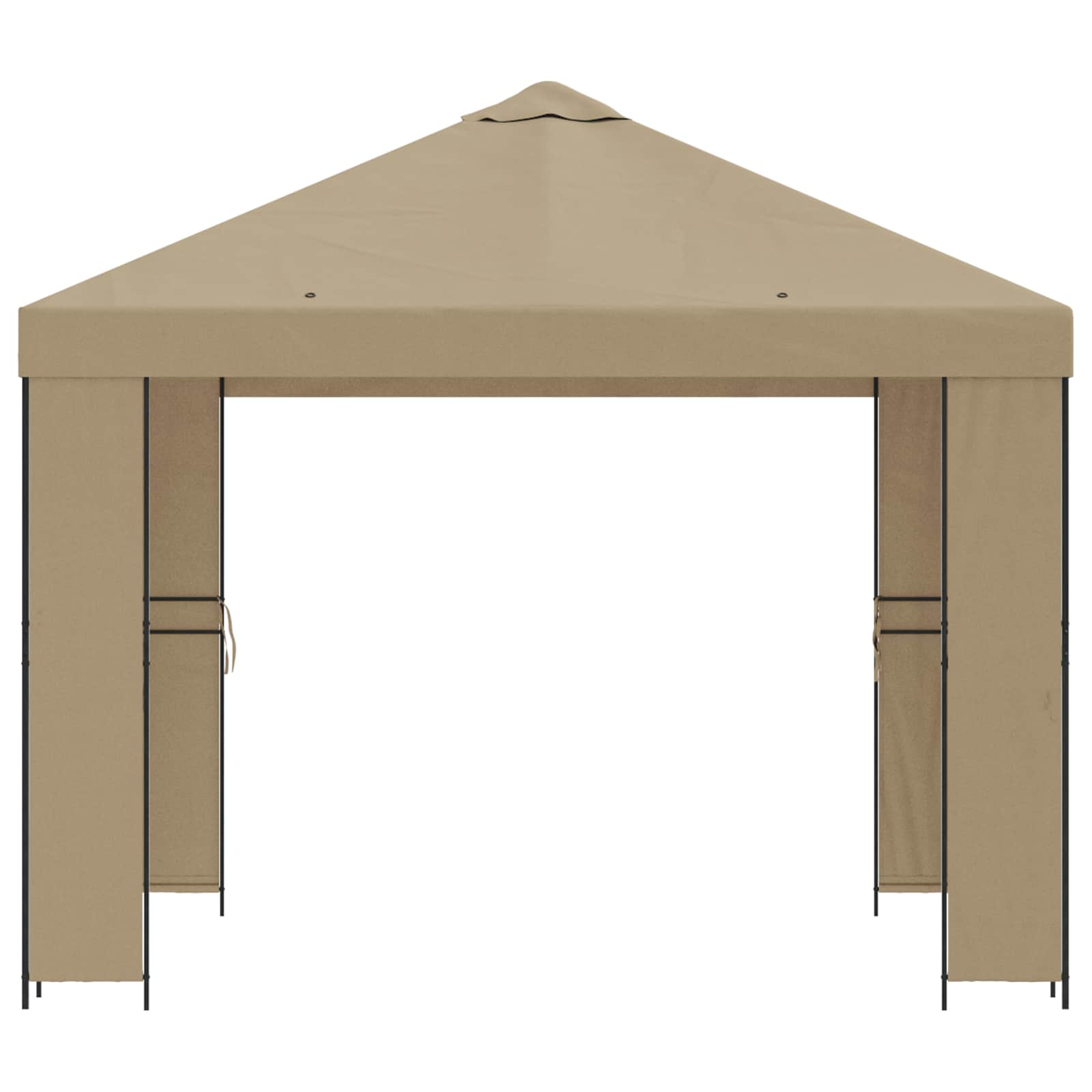 vidaXL Altana 3 x 3 m Beżowy Poliester i Stal 190 gsm
