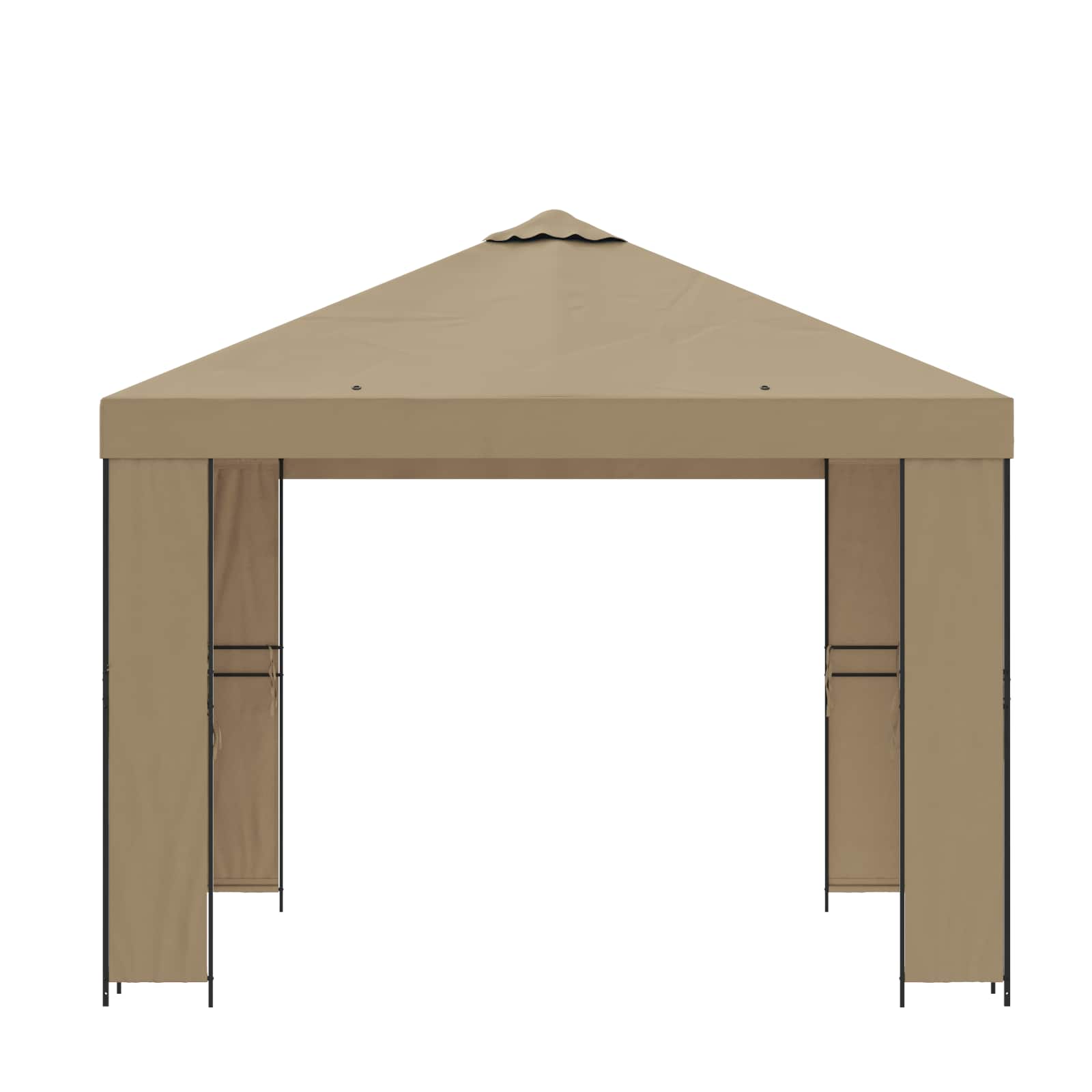 vidaXL Altana 3 x 3 m Beżowy Poliester i Stal 190 gsm