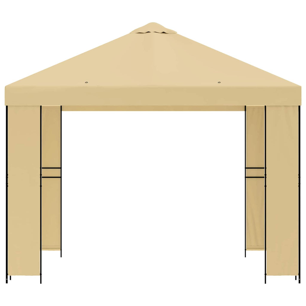 vidaXL Altana 3 x 3 m kremowy Poliester i Stal 190 gsm