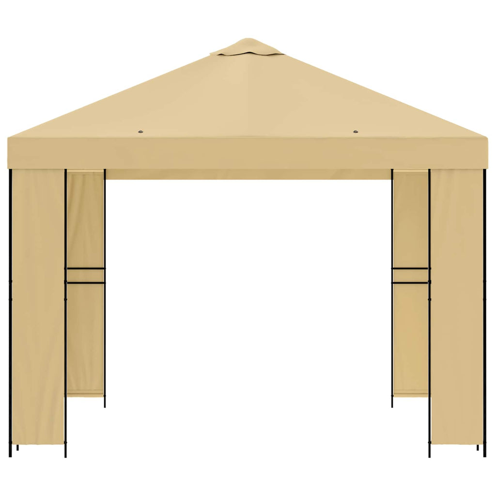 vidaXL Altana 3 x 3 m kremowy Poliester i Stal 190 gsm