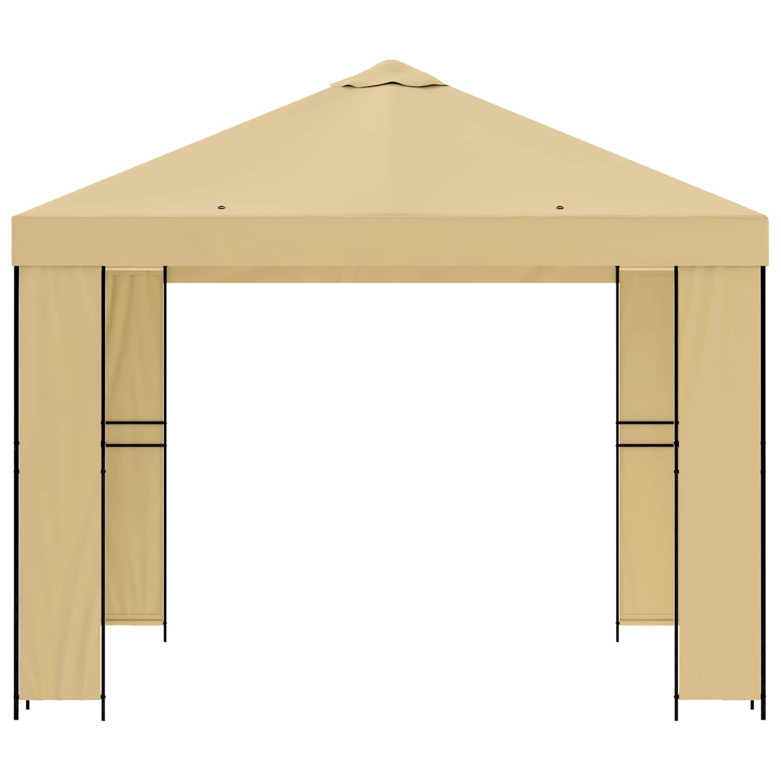 vidaXL Altana 3 x 3 m kremowy Poliester i Stal 190 gsm