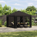vidaXL Altana 3 x 3 m antracytowy Poliester i Stal 190 gsm