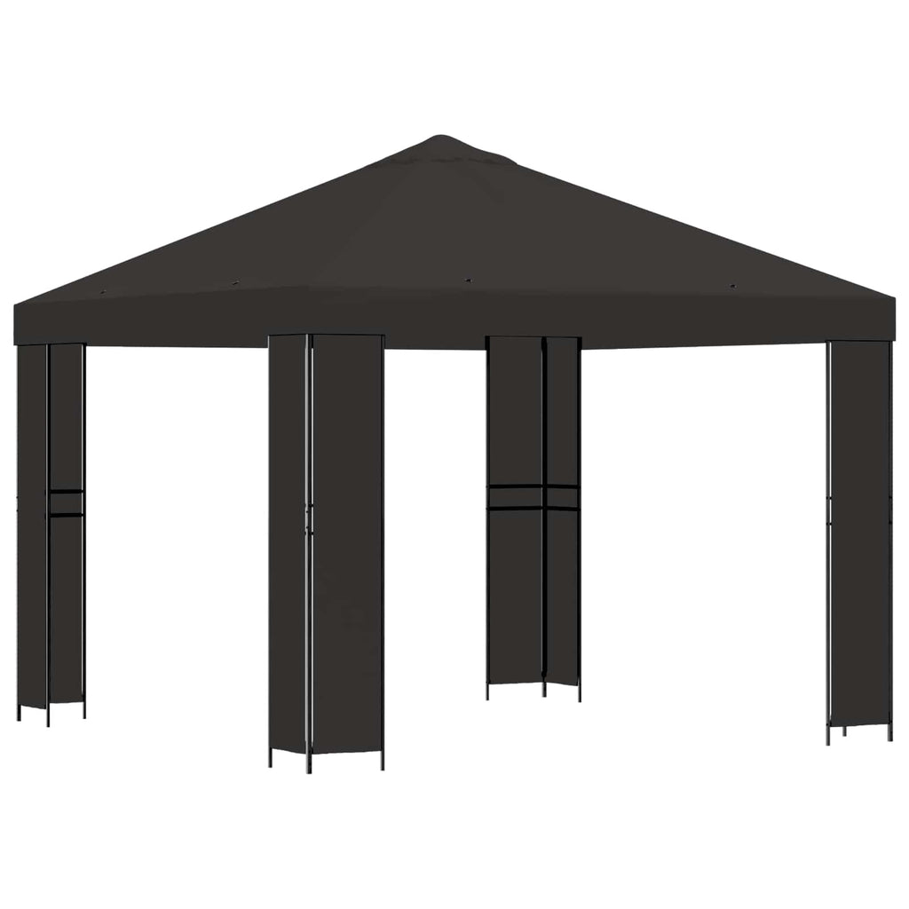 vidaXL Altana 3 x 3 m antracytowy Poliester i Stal 190 gsm