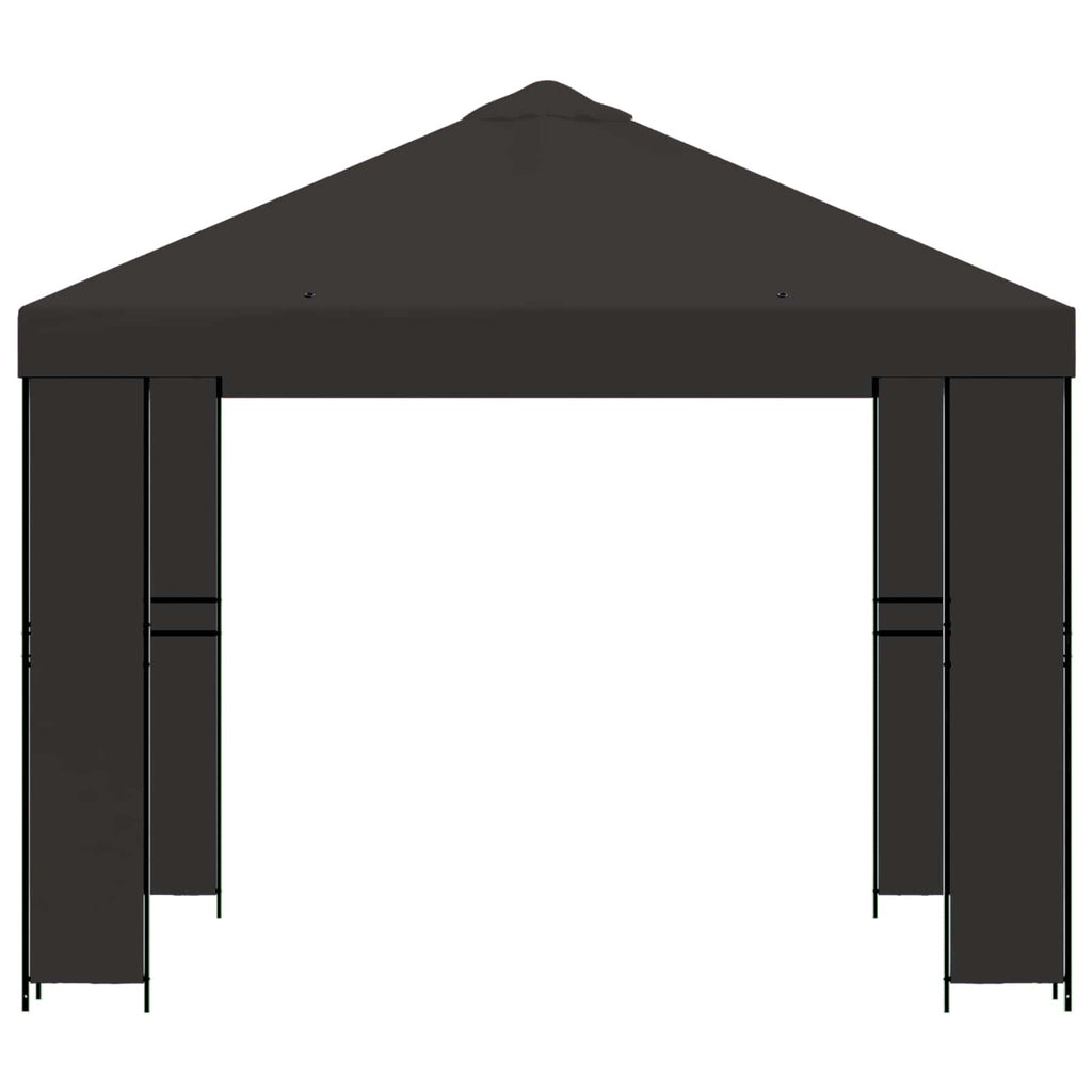 vidaXL Altana 3 x 3 m antracytowy Poliester i Stal 190 gsm