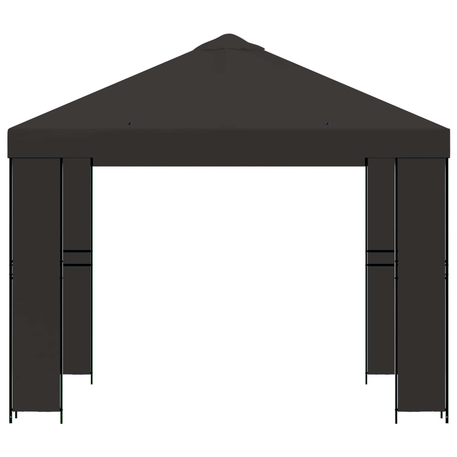 vidaXL Altana 3 x 3 m antracytowy Poliester i Stal 190 gsm