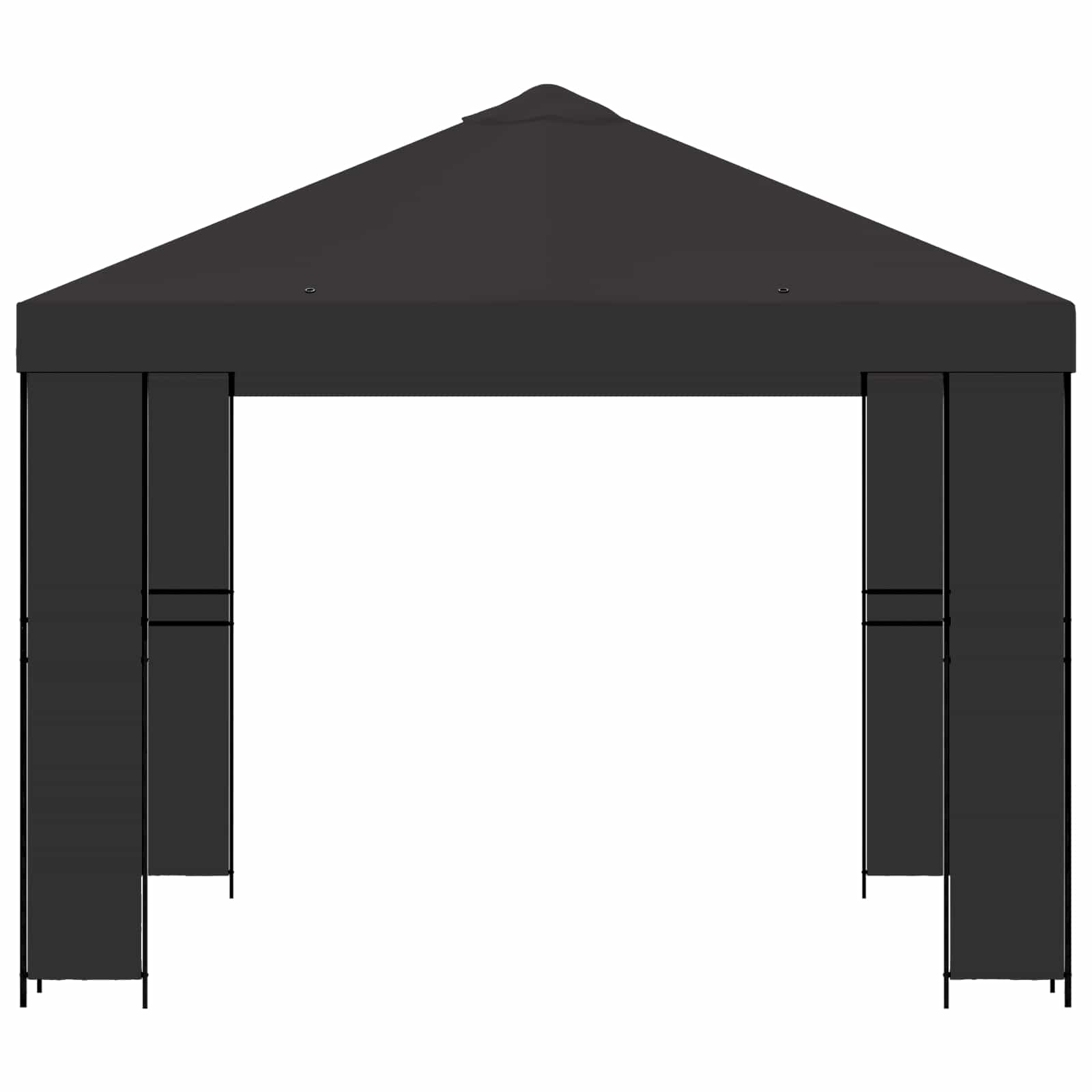 vidaXL Altana 3 x 3 m antracytowy Poliester i Stal 190 gsm