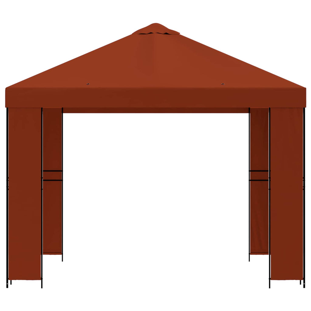 vidaXL Altana 3 x 3 m terakota Poliester i Stal 190 gsm