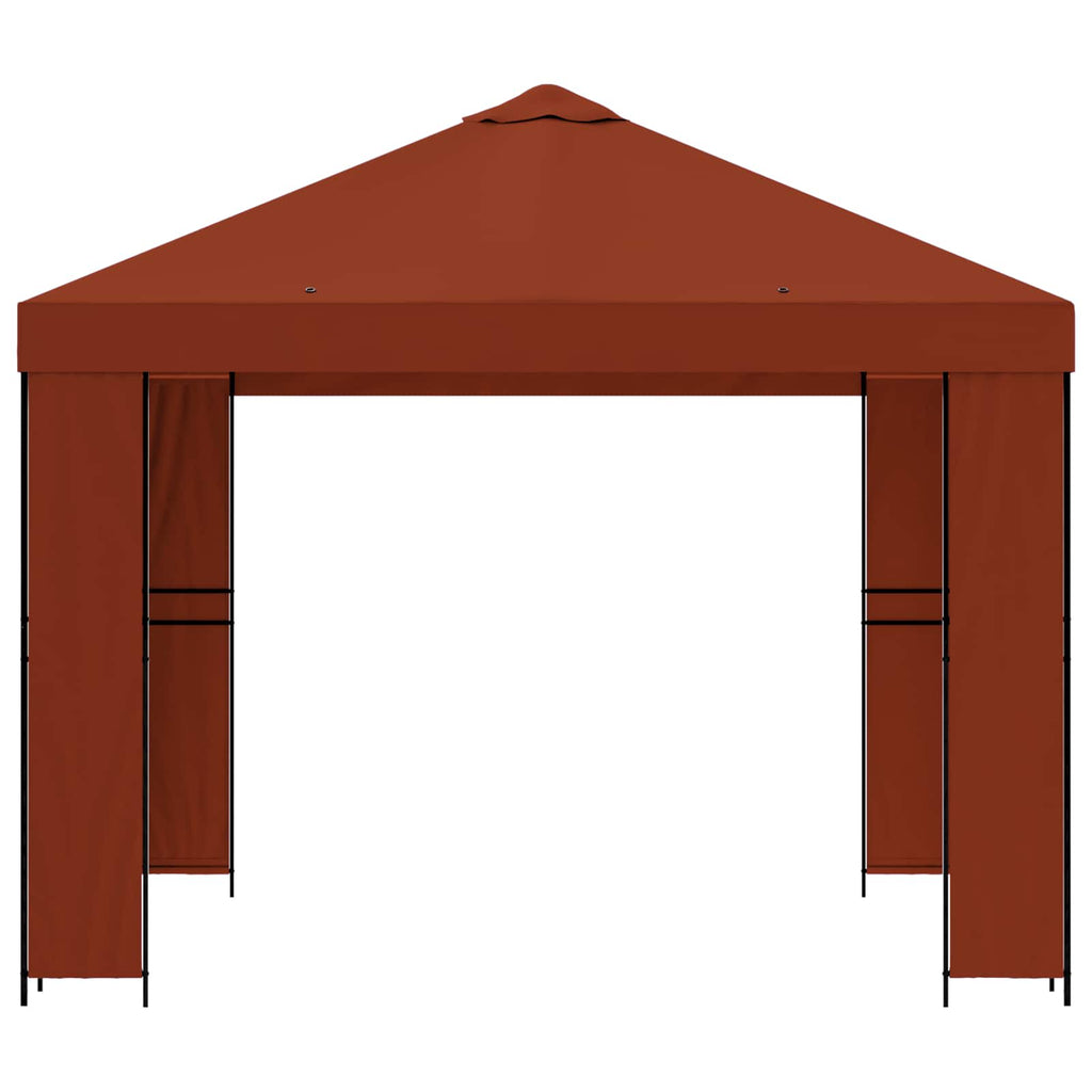 vidaXL Altana 3 x 3 m terakota Poliester i Stal 190 gsm
