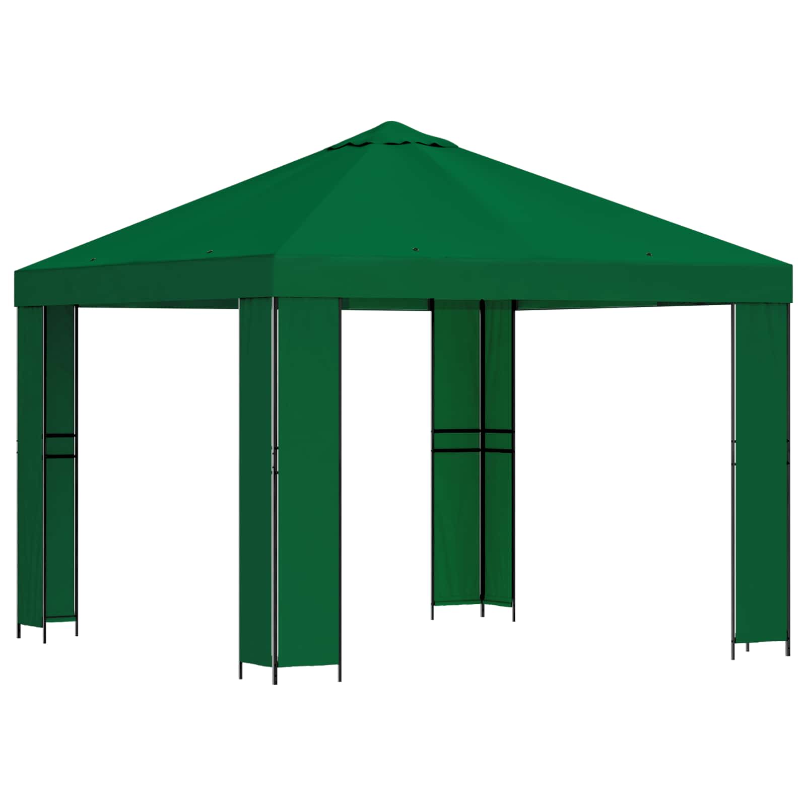 vidaXL Altana 3 x 3 m zielony Poliester i Stal 190 gsm