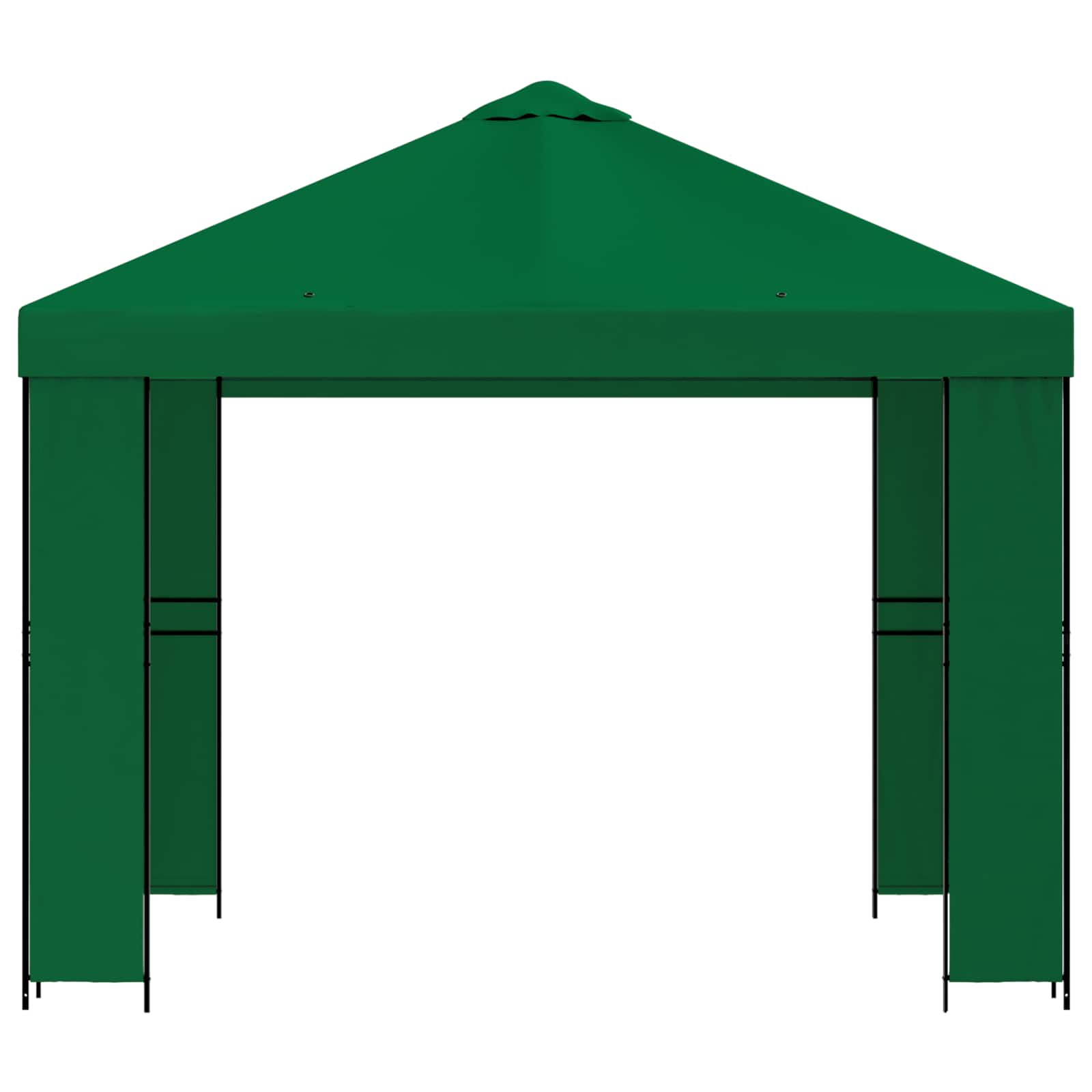 vidaXL Altana 3 x 3 m zielony Poliester i Stal 190 gsm