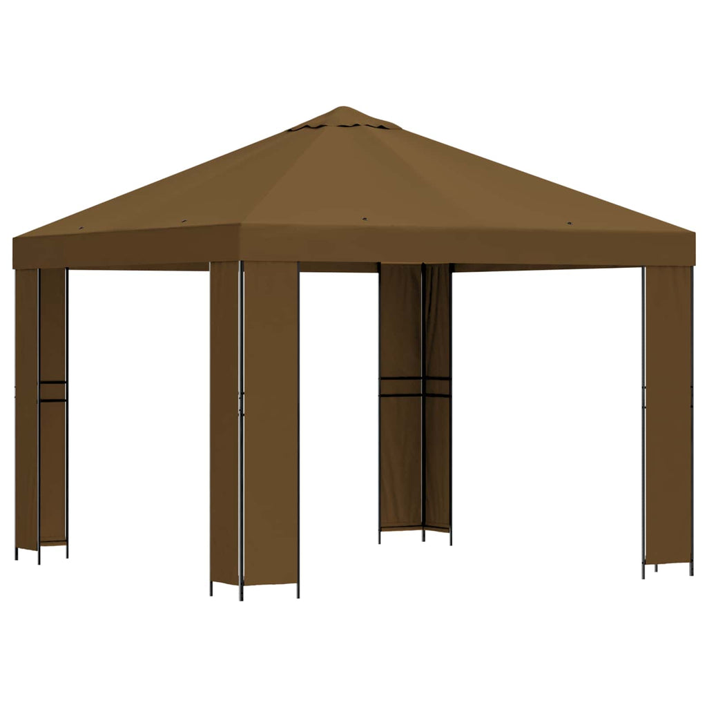 vidaXL Altana 3 x 3 m Ciemnoszary Poliester i Stal 190 gsm