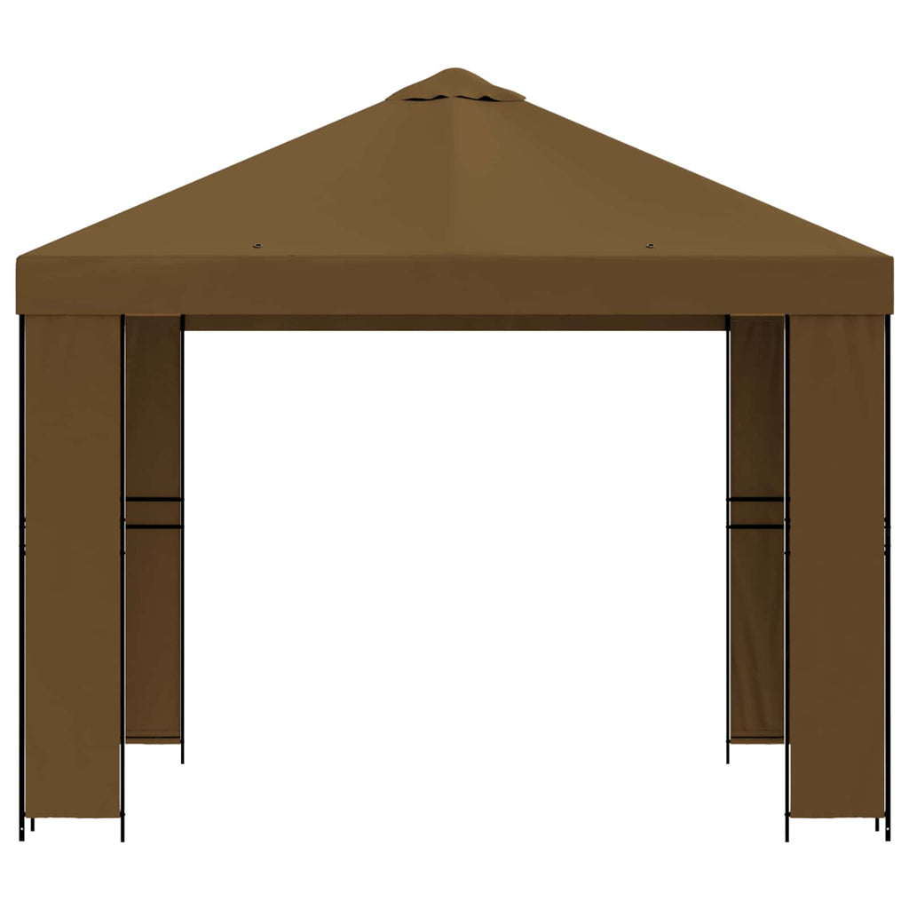 vidaXL Altana 3 x 3 m Ciemnoszary Poliester i Stal 190 gsm