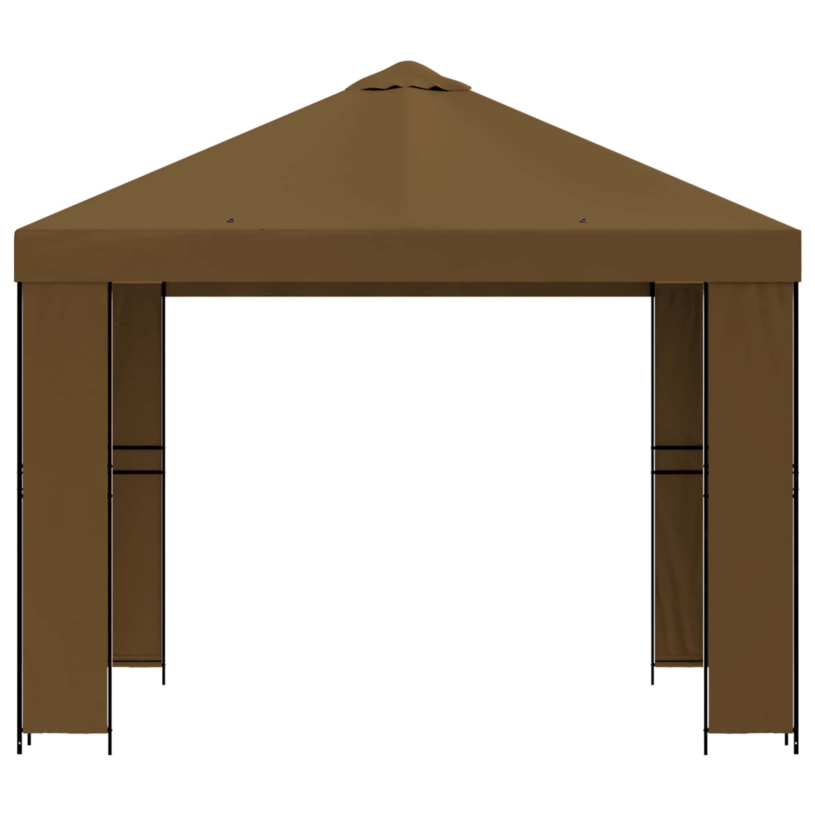 vidaXL Altana 3 x 3 m Ciemnoszary Poliester i Stal 190 gsm