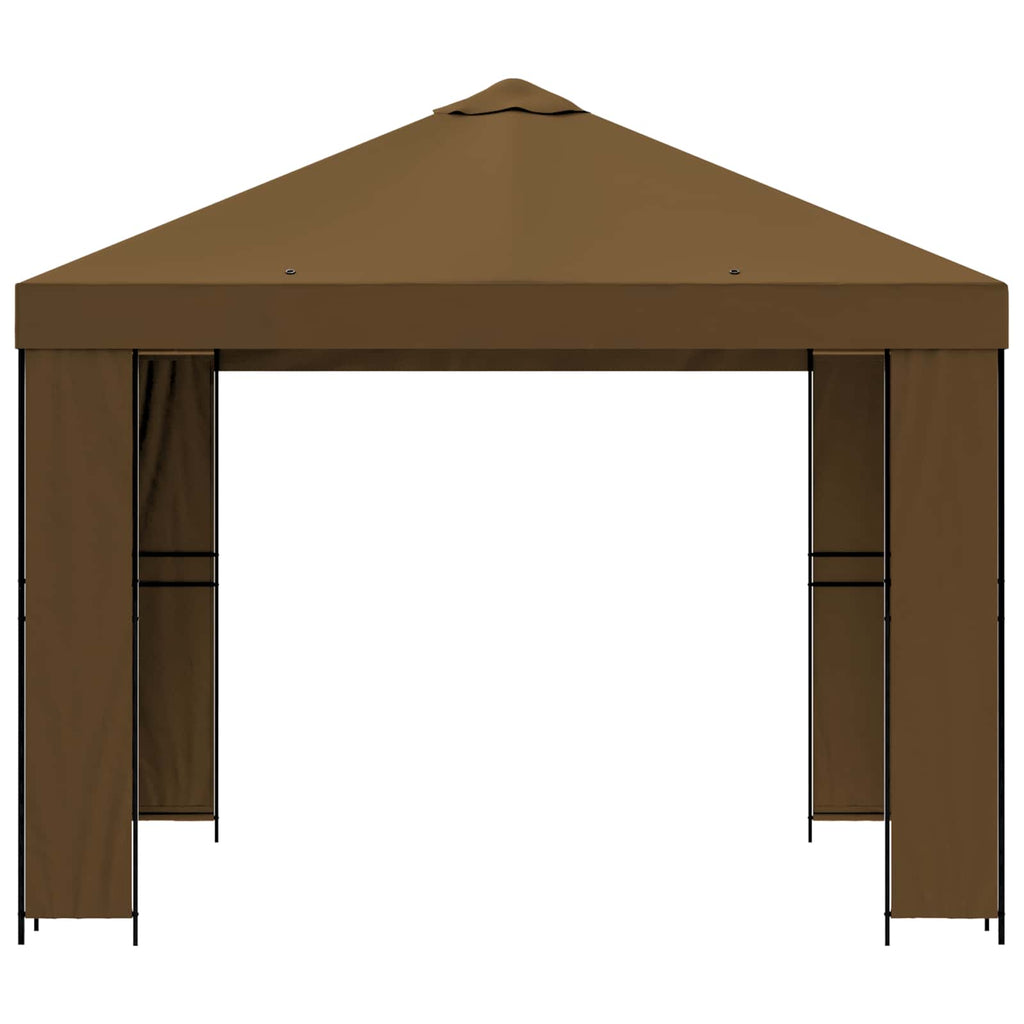 vidaXL Altana 3 x 3 m Ciemnoszary Poliester i Stal 190 gsm