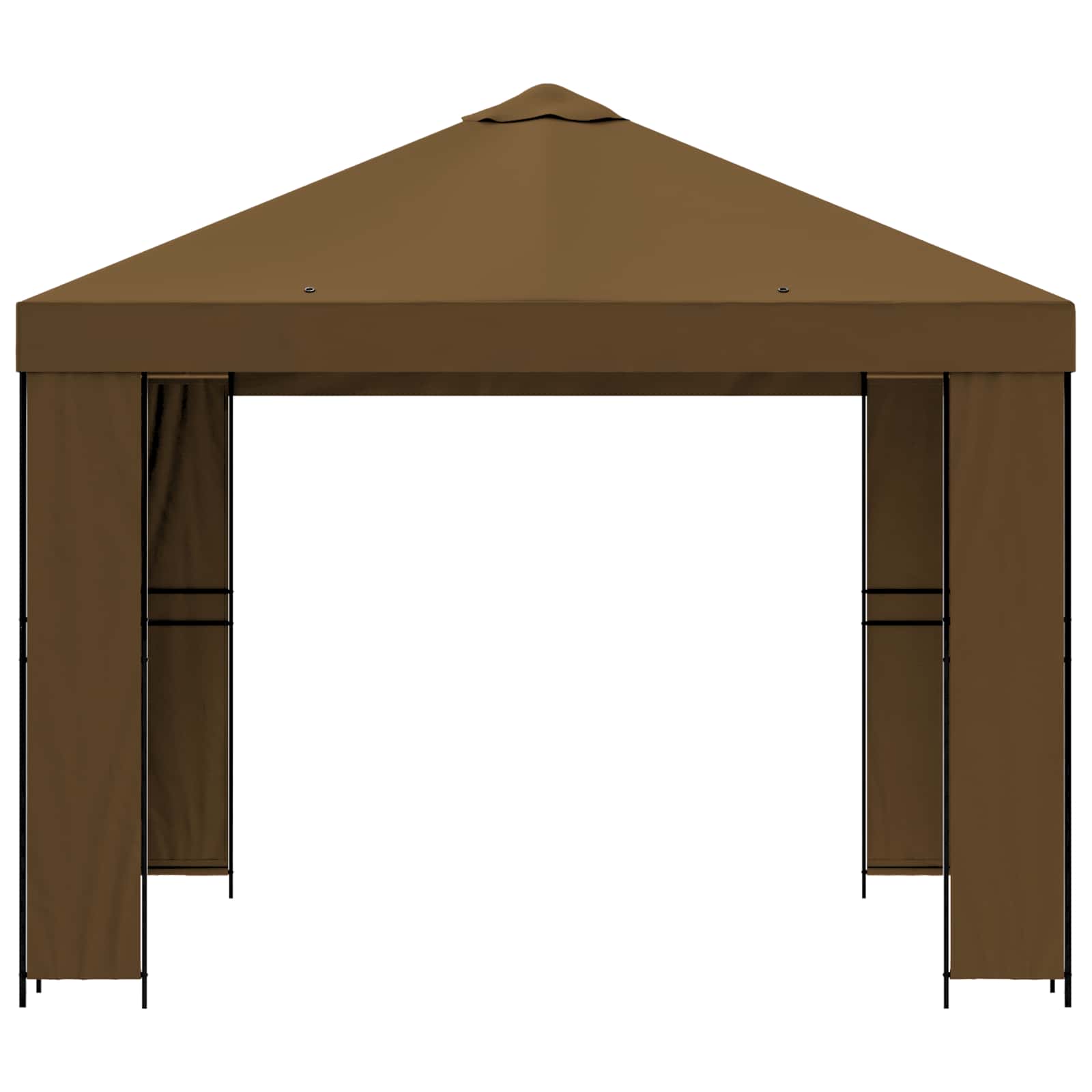 vidaXL Altana 3 x 3 m Ciemnoszary Poliester i Stal 190 gsm