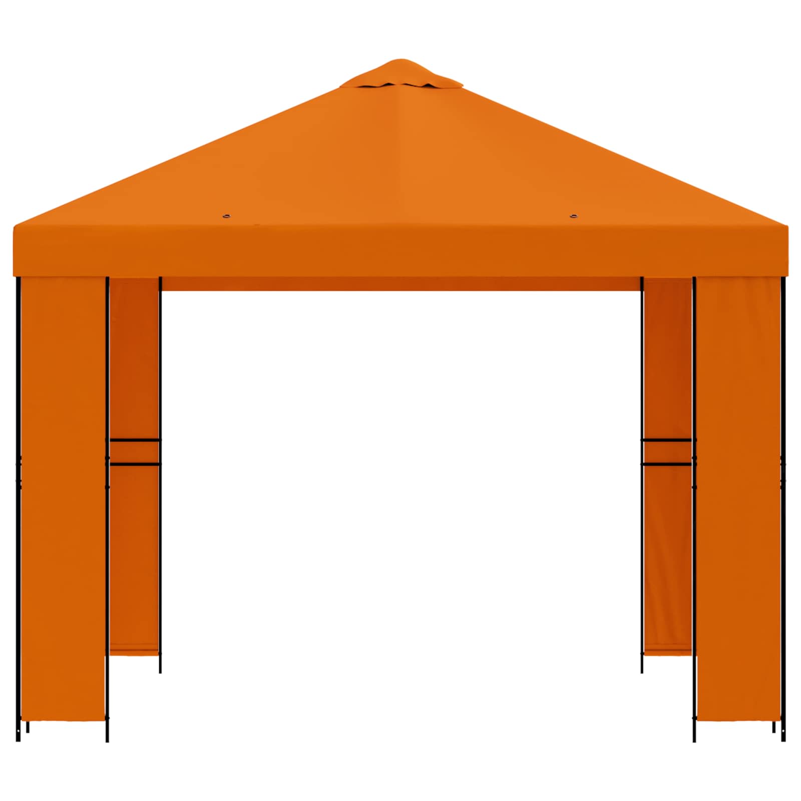 vidaXL Altana 3 x 3 m pomarańczowy Poliester i Stal 190 gsm
