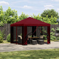 vidaXL Altana 3 x 3 m bordowy Poliester i Stal 190 gsm