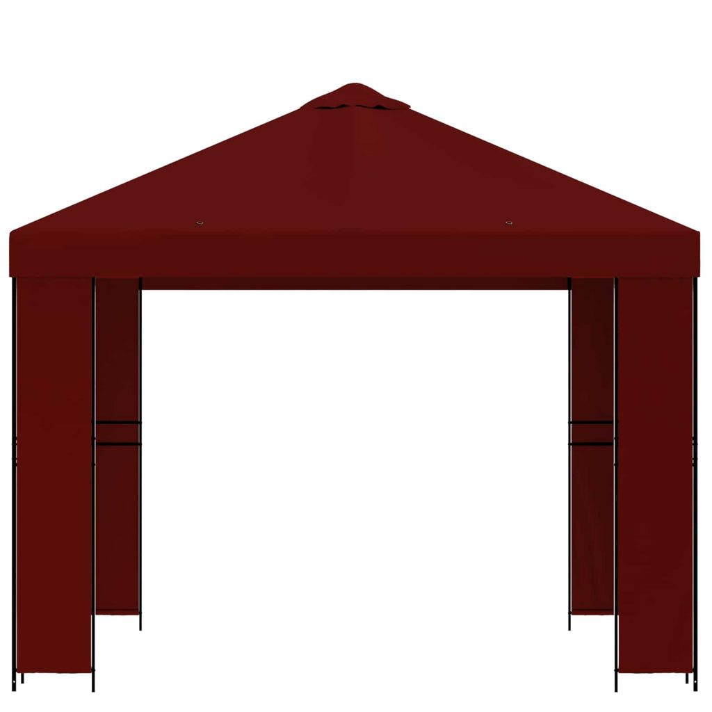 vidaXL Altana 3 x 3 m bordowy Poliester i Stal 190 gsm