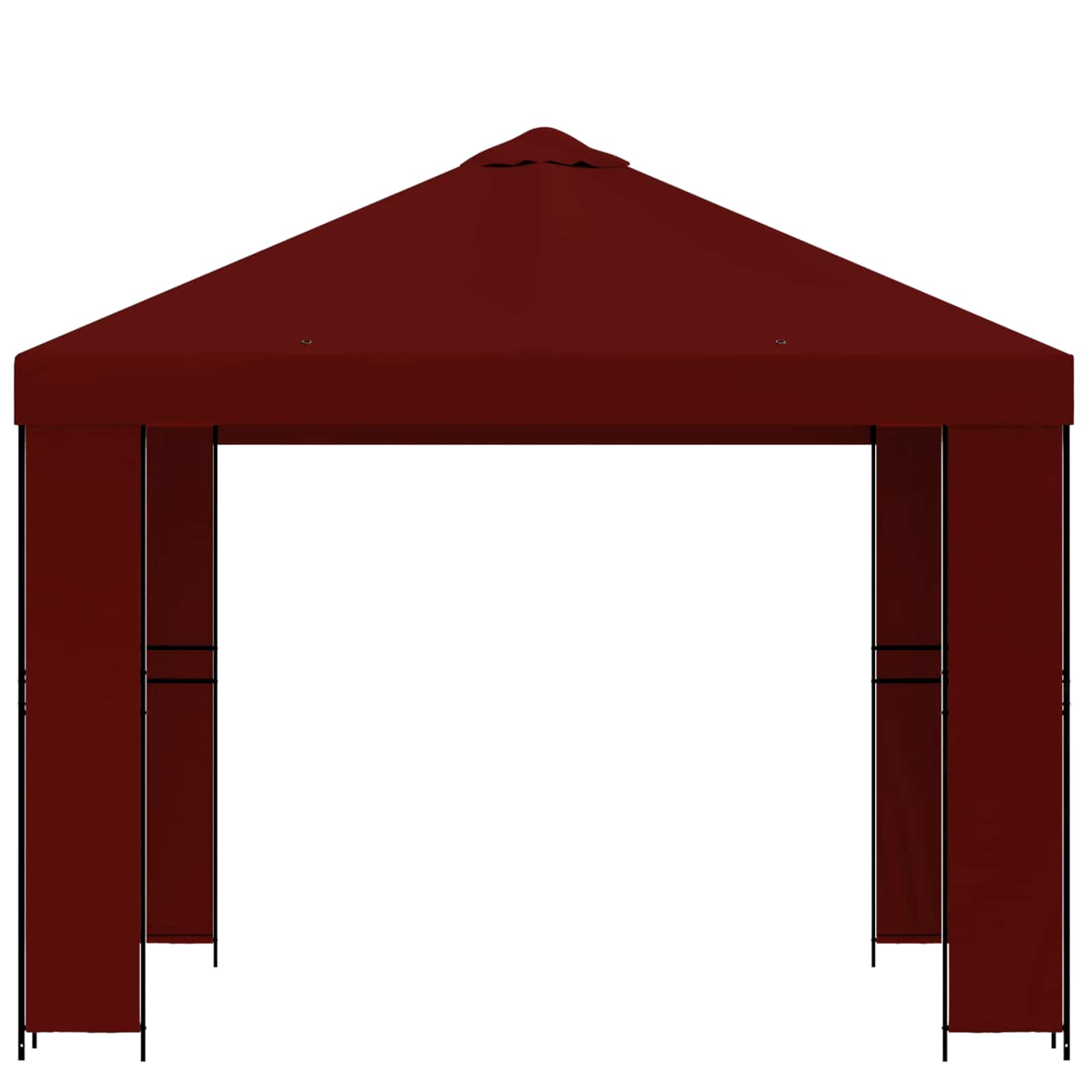 vidaXL Altana 3 x 3 m bordowy Poliester i Stal 190 gsm