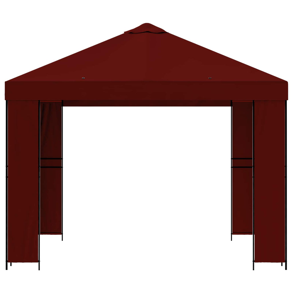 vidaXL Altana 3 x 3 m bordowy Poliester i Stal 190 gsm