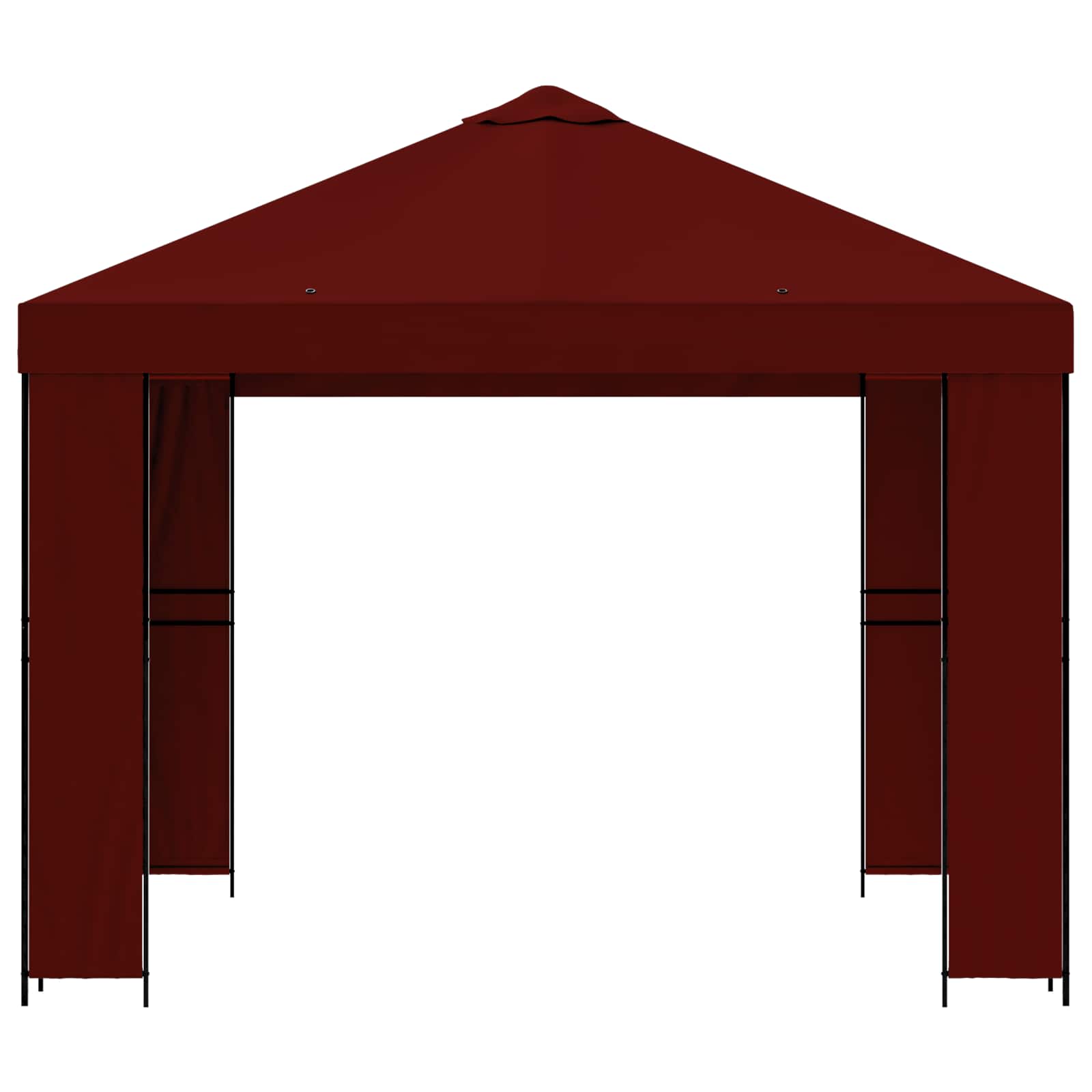 vidaXL Altana 3 x 3 m bordowy Poliester i Stal 190 gsm
