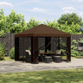 vidaXL Altana 3 x 3 m brązowy Poliester i Stal 190 gsm