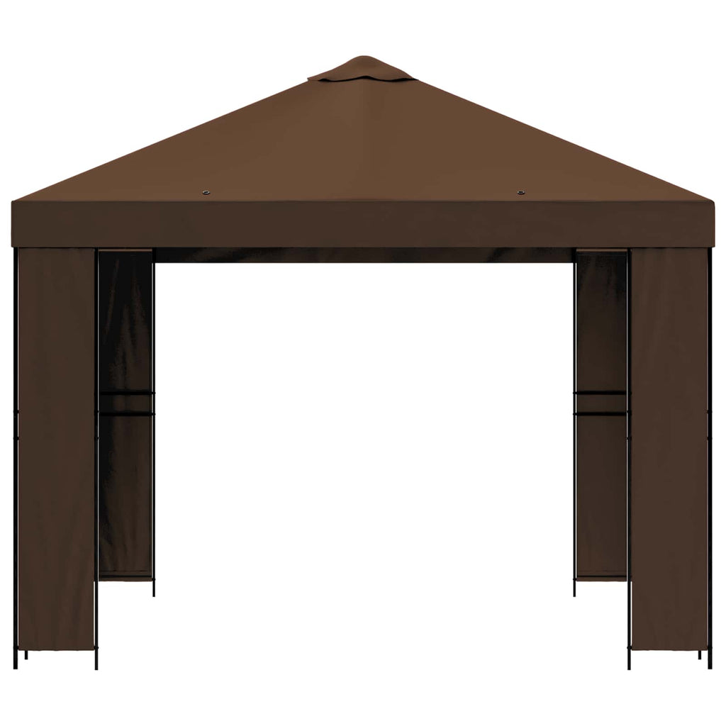 vidaXL Altana 3 x 3 m brązowy Poliester i Stal 190 gsm