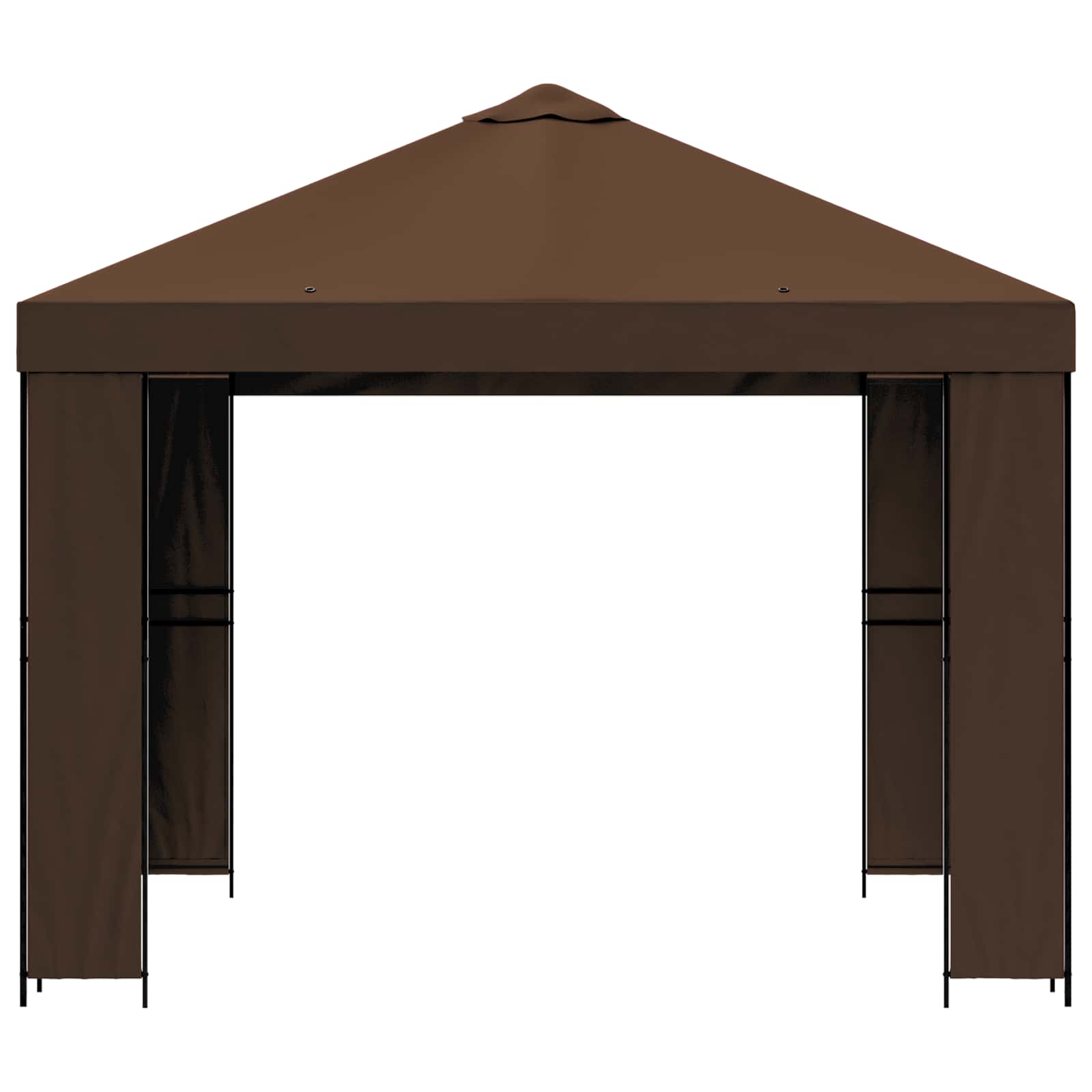 vidaXL Altana 3 x 3 m brązowy Poliester i Stal 190 gsm