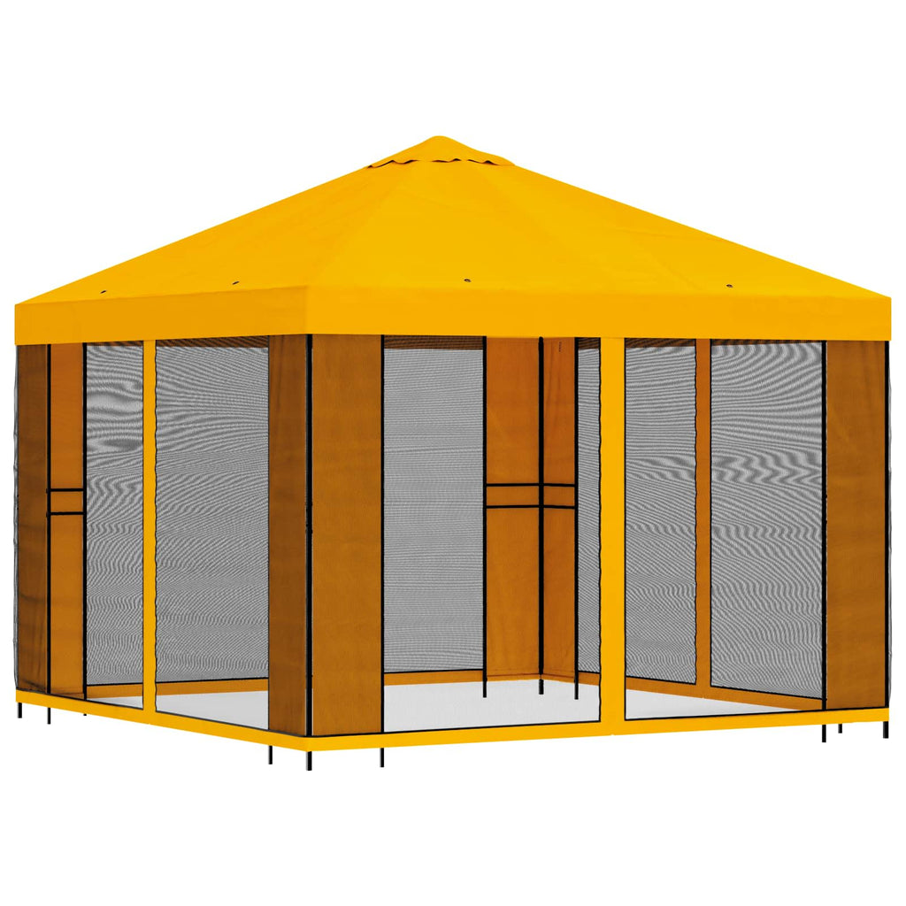vidaXL Altana ogrodowa ze ścianami bocznymi 3 x 3 m żółty