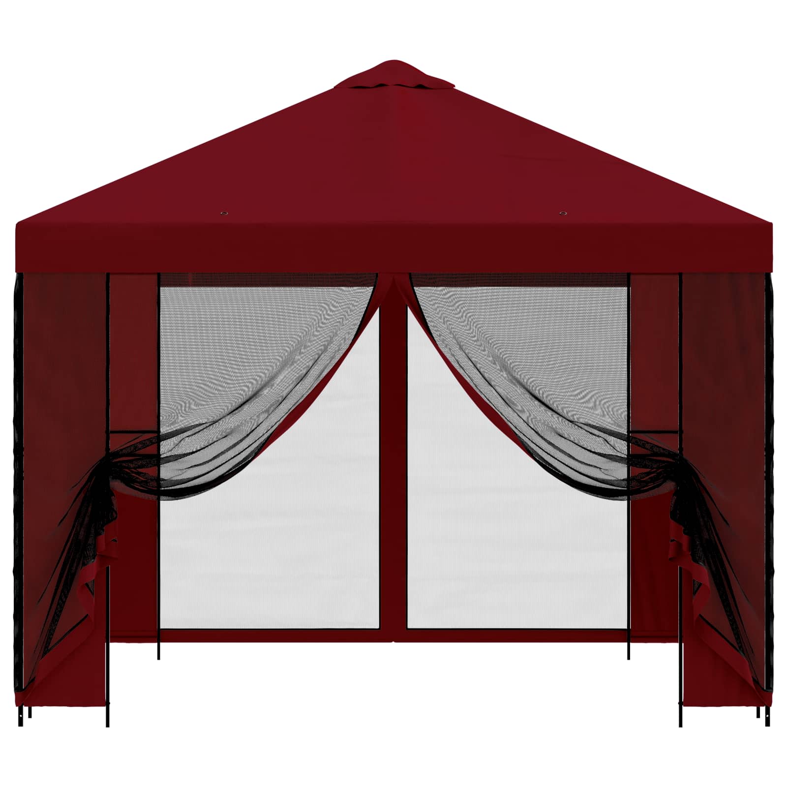 vidaXL Altana ogrodowa ze ścianami bocznymi 3 x 3 m bordowy