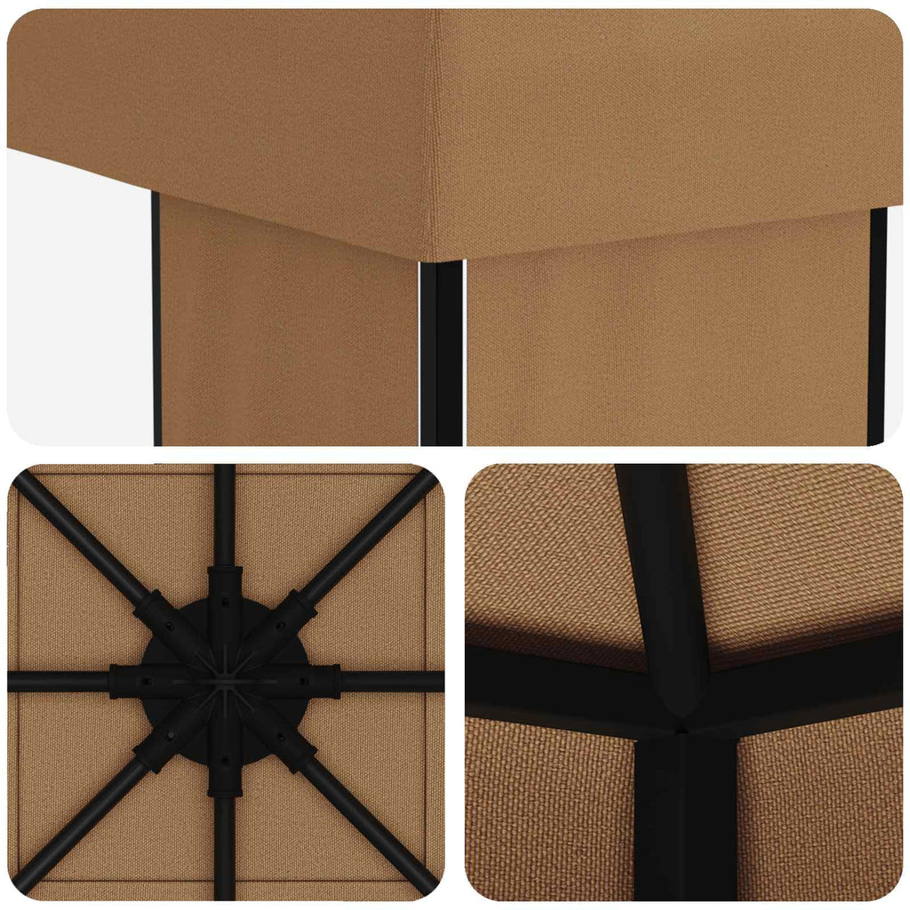 vidaXL Altana 4 × 3 m Beżowy Poliester i Stal 190 gsm