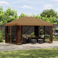 vidaXL Altana 4 × 3 m Beżowy Poliester i Stal 190 gsm