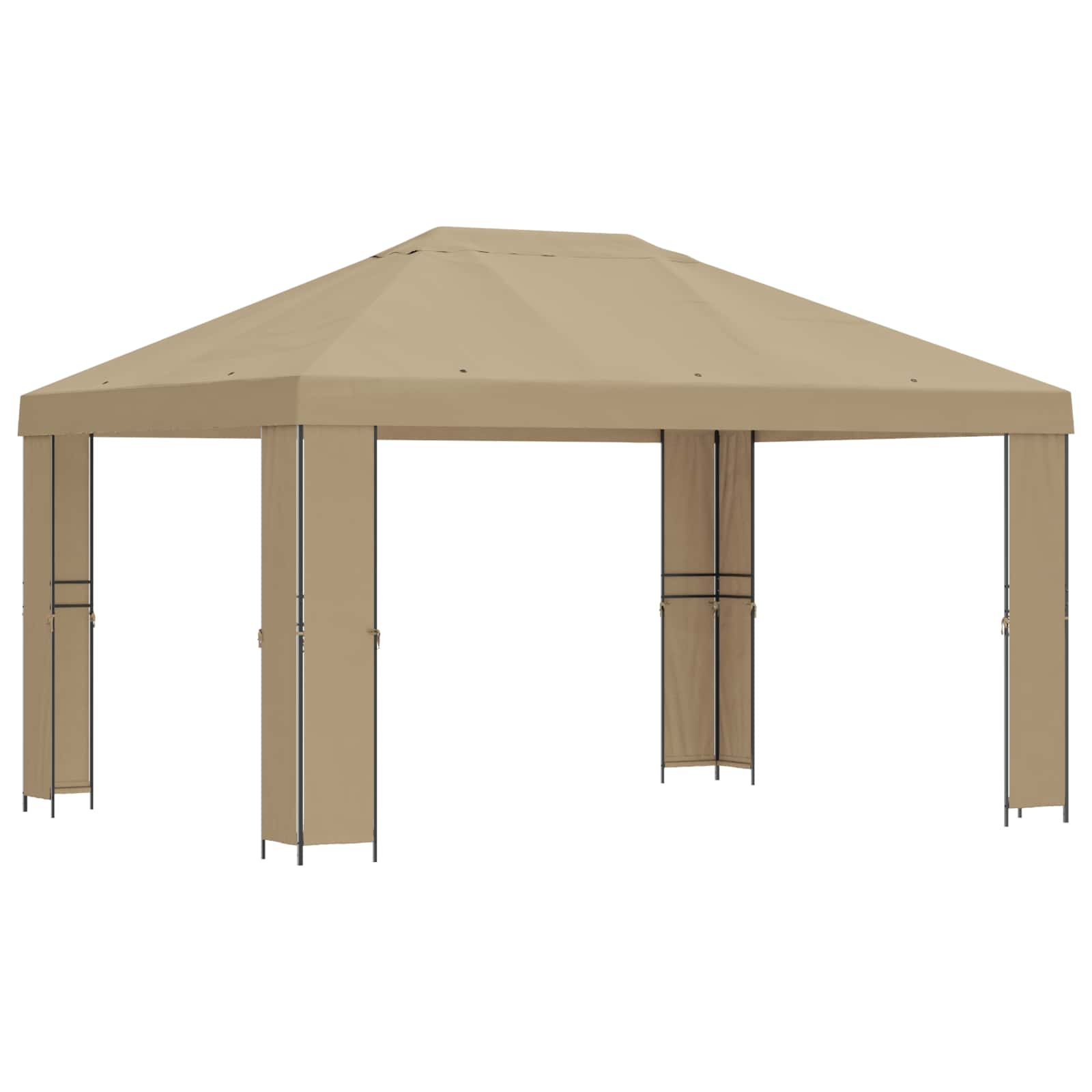 vidaXL Altana 4 × 3 m Beżowy Poliester i Stal 190 gsm