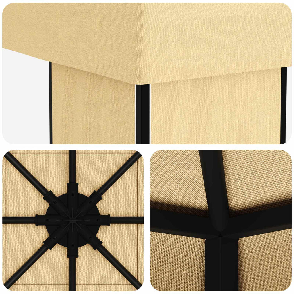vidaXL Altana 4 × 3 m kremowy Poliester i Stal 190 gsm
