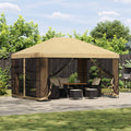 vidaXL Altana 4 × 3 m kremowy Poliester i Stal 190 gsm