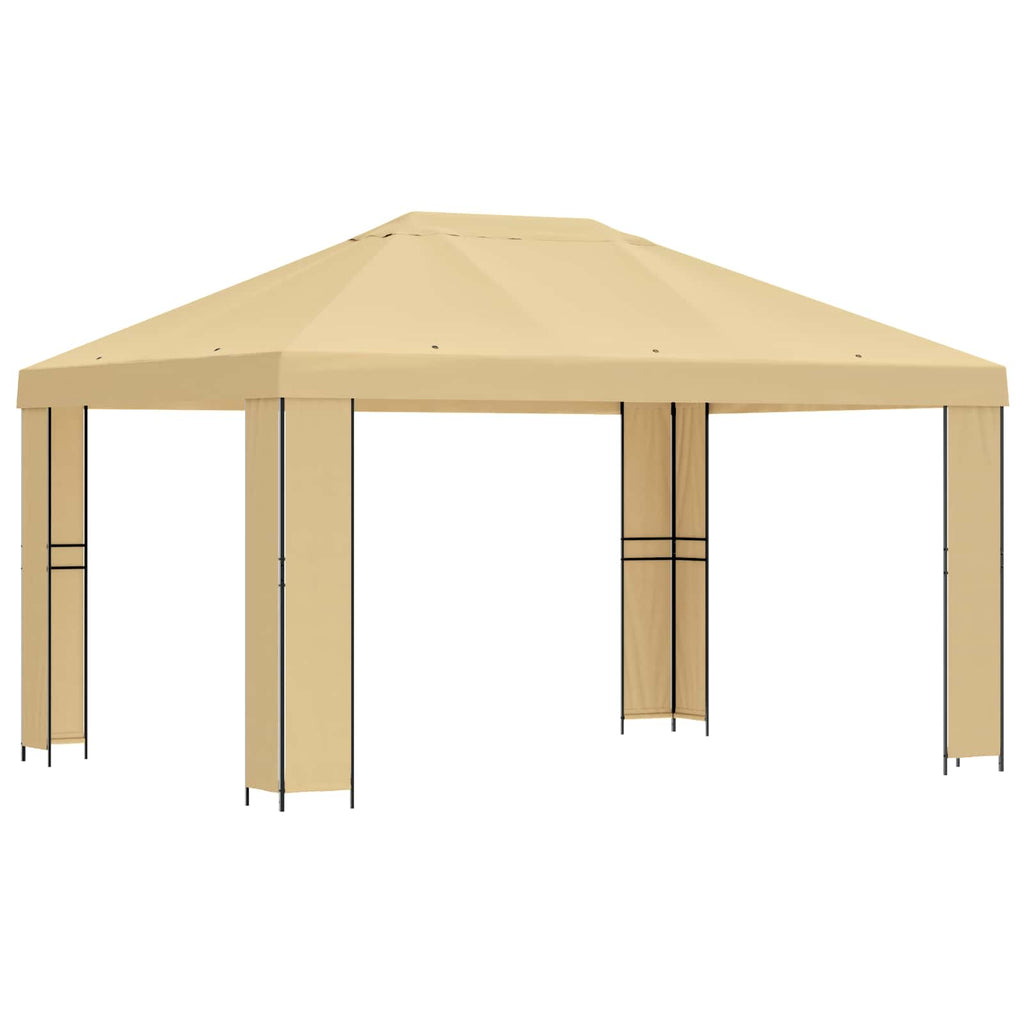vidaXL Altana 4 × 3 m kremowy Poliester i Stal 190 gsm