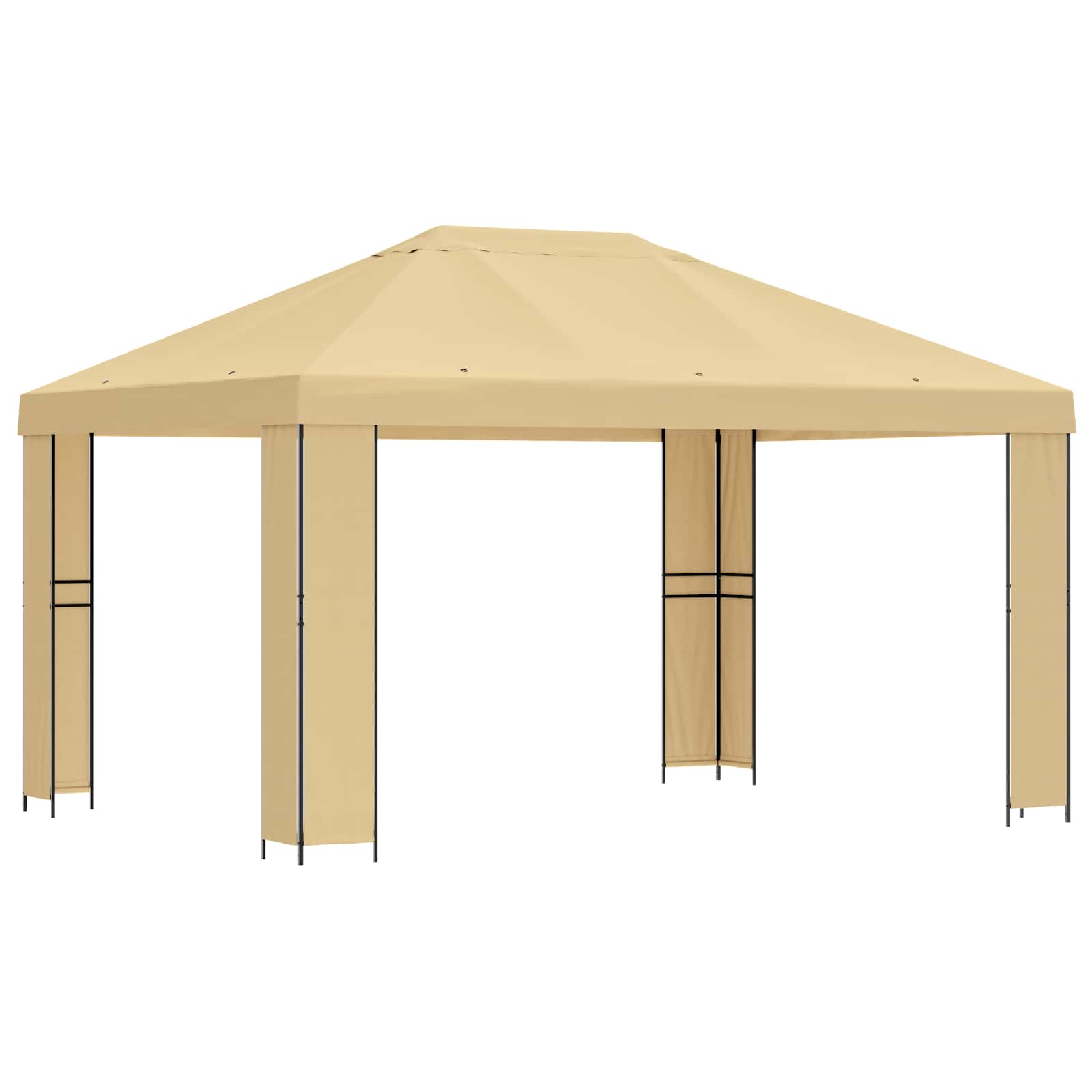 vidaXL Altana 4 × 3 m kremowy Poliester i Stal 190 gsm