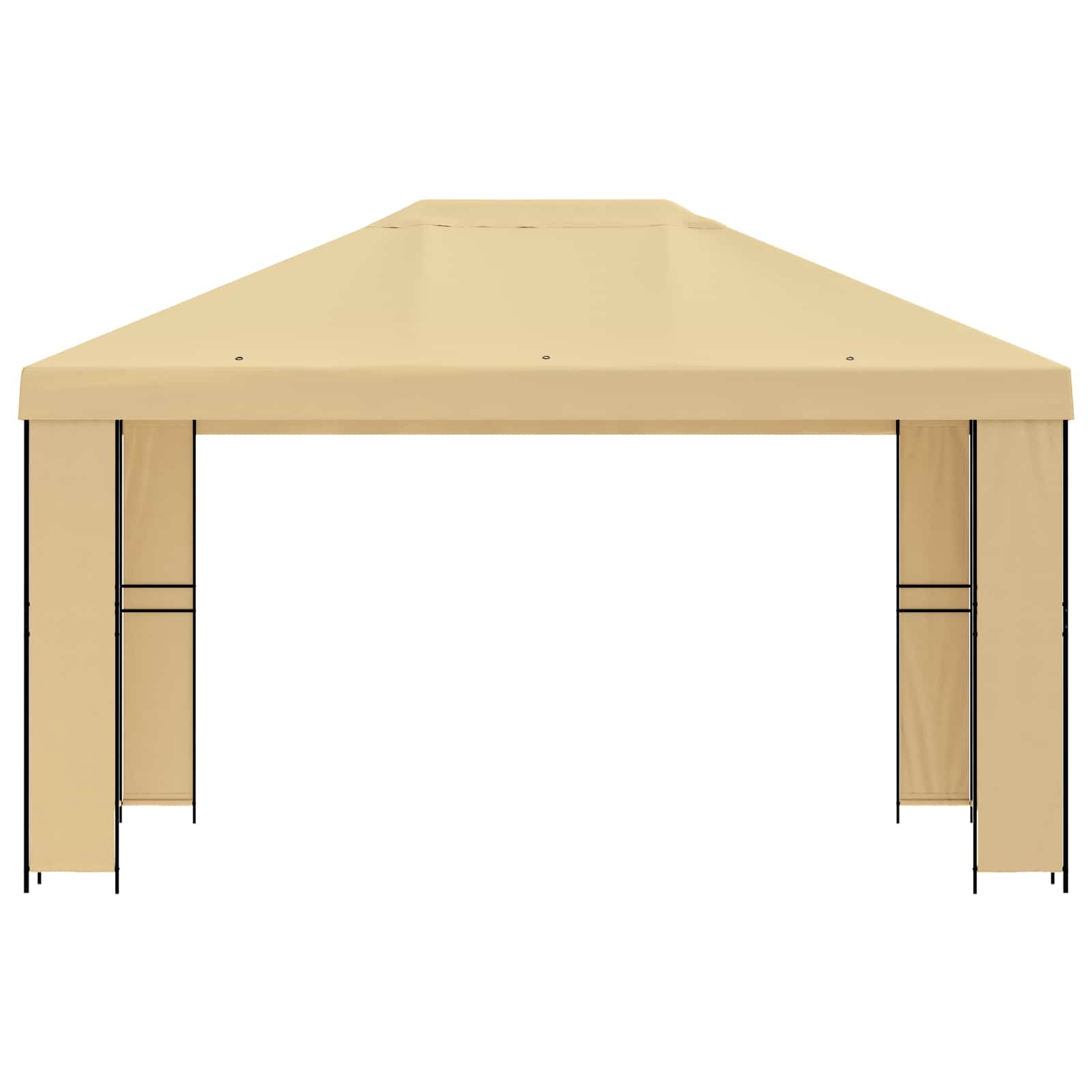 vidaXL Altana 4 × 3 m kremowy Poliester i Stal 190 gsm